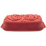 Freshware Rose Pattern Pound Cake Silicone Mold and Pan N10