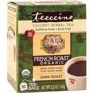 Teeccino Herbal Coffee, French Roast, Caffeine-Free, 25-Count Tea Bag N4