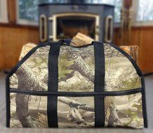 Grillinator Ultimate Firewood Log Carrier: Back Saving Design with Ultra Premium Canvas (Black) N5