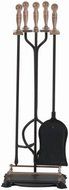 15006 5 Piece, Antique Brass, Fireplace Tool Set