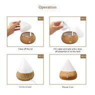 Aromatherapy Essential Oil Diffuser + Guluman 150ml Portable USB Air Humidifier Smart Infrared Induction, Ultrasonic... N9