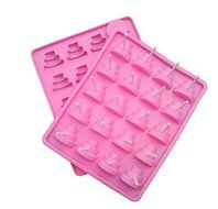 Style A Silicone Lollipop Mold 20 Holes Lollipops Mold Cake Mold Baking Chocolate Ice Lattice Bakeware Mold