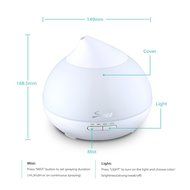 Seneo 300ml Essential Oil Diffusers Ultrasonic Aromatherapy Cool Mist Humidifiers Electric for Office, Yoga, Spa... N2