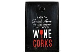 DEI Wine Sayings Shadowbox Keeper, 12 by 18-Inch, Corks