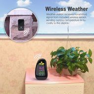 PowerLead Cwf PCF001 Wireless Weather Monitor Clocks with Remote Sensor Color Cobblestone Weather Station Support... N11