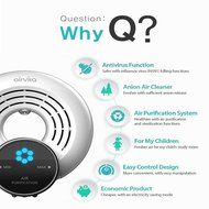Airvita Airvita-Q Air Purifier 220V Freshener with Anion Complex Plasma Ions fo Home (3) N8