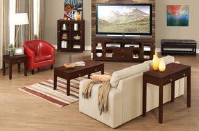 Simpli Home Cosmopolitan Wide TV Media Stand, 72&quot;, Coffee Brown