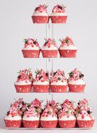 YestBuy&reg; 4 Tier Maypole Square Wedding Party Tree Tower Acrylic Cupcake Display Stand (15.1 Inches)&shy; N3