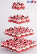 YestBuy&reg; 4 Tier Maypole Square Wedding Party Tree Tower Acrylic Cupcake Display Stand (15.1 Inches)&shy; N5