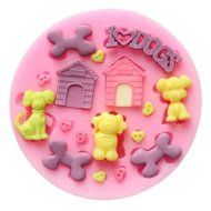 Wholeport Dog Fondant and Gum Paste Silicone Resin Candy Molds Baking Molds Cake Decoration N2