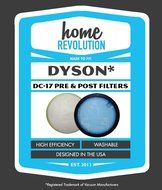 Dyson DC17 Pre &amp; Post Filter Home Revolution Brand Replacement Kit Fits DC04, DC07, DC14, DC33 N2