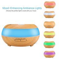 FLOVEME 300ml Aromatherapy Essential Oil Diffuser Personal Ultrasonic Cool Mist Humidifier with 7 Colors Changing... N7