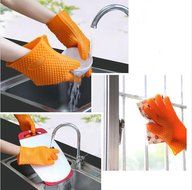 BonNoces Silicone Cooking Grilling Protection Gloves- Heat Resistant- Hand Protection, Kitchen Accessories Great... N4