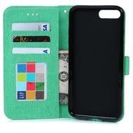 iPhone 7 Plus Case (5.5 inch) - Flip Folio Wallet Stand Case Embossed Cirrus PU Leather Case Shockproof Soft TPU... N10