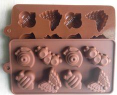 Allforhome(TM) 8 Cavity Lovely Bee Snail Butterfly Caterpillar INSECT icing cupcake topper mold Jelly Chocolate...