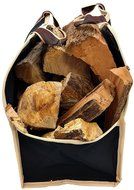 Grillinator Ultimate Firewood Log Carrier: Back Saving Design with Ultra Premium Canvas (Black) N9