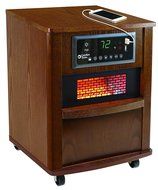 Comfort Zone 20 Inch Infrared Quartz Wood Cabinet Heater (Walnut)