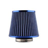 3IN Flow Intake Air Filter For Vehicle 76&amp;155mm Height Blue Stainless Steel N2