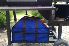 Grillinator Ultimate Firewood Log Carrier: Back Saving Design with Ultra Premium Canvas (Black) N12