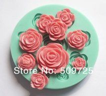 Silicone Cake Mold Decorating Gum Paste Fondant Clay Soap Mold Rose Shape