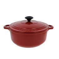 Chasseur 3.25-quart Red French Enameled Cast Iron Round Dutch Oven
