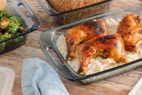 Pyrex Atlantic 4 Piece Value Pack Bakeware Set, Blue/Clear N3