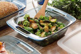 Pyrex Atlantic 4 Piece Value Pack Bakeware Set, Blue/Clear N4