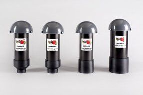 Odorhog Vent Pipe Filter Black ABS (2.0) Inch W/ Mushroom Cap