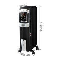 Homeleader 600W Oil Filled Radiator Heater, Portable Space Heater, Thermostat control, DF-600H1-7 N17