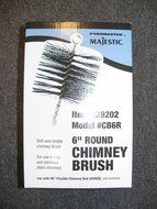 Majestic Pyromaster 6" Round Chimney Fireplace Stove Brush