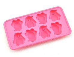 DGI MART 8-cavities Cute Lovely Penguin Shape Ice/Sugar/Chocolate/Cake Decorative Silicone Mini Cube Craft Fondant...