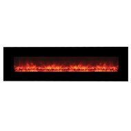 Y Decor FP1313 Contemporary Wide Glass Electric Fireplace Nearly 8' Long, Black