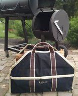 Grillinator Ultimate Firewood Log Carrier: Back Saving Design with Ultra Premium Canvas (Black) N15