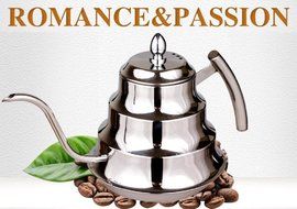 SPJ: Stylish Stainless Steel 1.2L Coffee Drip Kettle Tea Pot N5