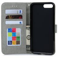 iPhone 7 Plus Case (5.5 inch) - Flip Folio Wallet Stand Case Embossed Cirrus PU Leather Case Shockproof Soft TPU... N30