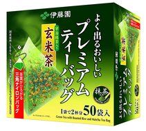 Itoen Genmaicha (Brown Rice Tea) Matcha Blend Premium Bag 2.3g Pack of 50