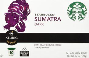 Starbucks Sumatra Dark, K-Cup Portion Pack for Keurig K-Cup Brewers, 10-Count 0.42 ounce (Pack of 3)