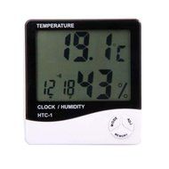 Voberry&reg; HTC-1 LCD Digital Temperature Humidity Meter Hygrometer Alarm Clock Time &ordm;C/&ordm;F N6