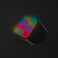 Sharper Image SBT5003BK Sound-Responsive Mini Wireless Bluetooth Speaker with LED Lights, Black N5