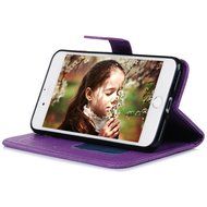 iPhone 7 Plus Case (5.5 inch) - Flip Folio Wallet Stand Case Embossed Cirrus PU Leather Case Shockproof Soft TPU... N35