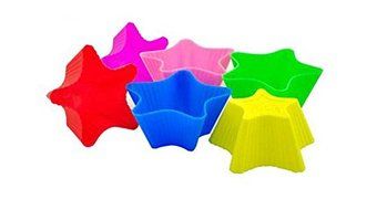 Silicone Muffin Cup Mold Five-Pointed Star Shape Ice Tray Colorful Cake Mould Cake Baking Tools