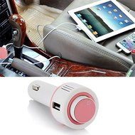 ATD Purifying Air Anion Oxygen Bar Portable Car Charging Bluetooth Earphone Humidifier(Pink) N3