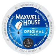 Maxwell House, Original Roast, Medium Roast, K-Cup Single Serve Coffee, 18 Count, 6.2oz Box (Pack of 2)