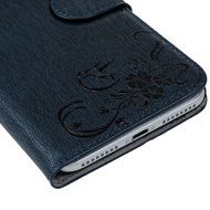 iPhone 7 Plus Case (5.5 inch) - Flip Wallet Stand Case Embossed Flowers PU Leather Shock-Absorption Soft TPU Inner... N4