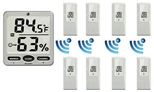 Ambient Weather WS-07 Big Digit 8-Channel Wireless Thermo-Hygrometer N4