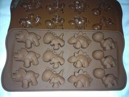 DINOSAUR SILICONE MOULD muffin pan ice cube tray cake cookie chocolate soap mold