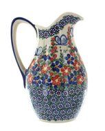 Polish Pottery Garden Butterfly Pitcher