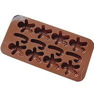 Pack of 2 Gingerbread Man Crutches Silicone Cake Mold Pan 8.2&quot;x4.1&quot;x0.39&quot; Color At Random N2