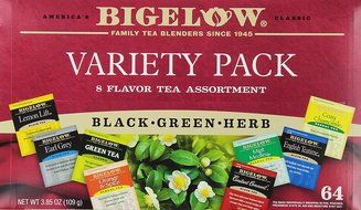 Bigelow Tea Variety Pack, 8 Flavor Assortment, 64-Count Boxes (Pack of 2) N3
