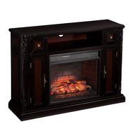 Wildon Home Remote Control Infrared Electric Fireplace Media Console For TV's Up To 46" With A Ebony And Dark... N9